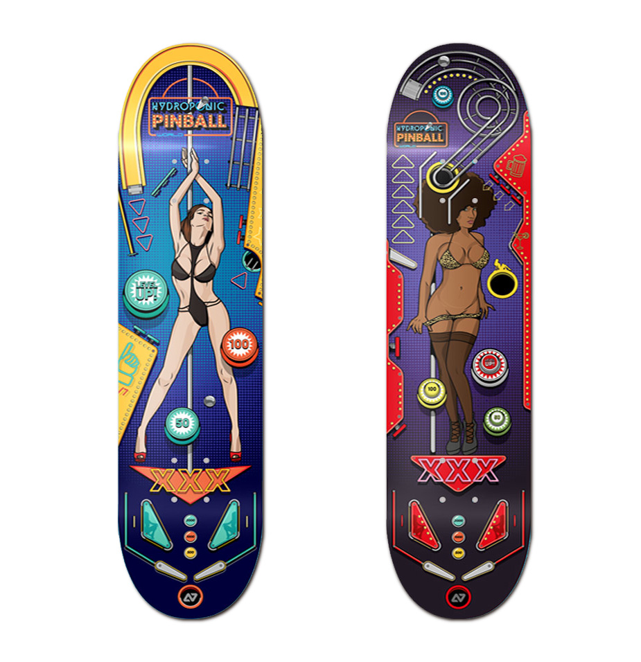 Hydroponic skateboards Pinball