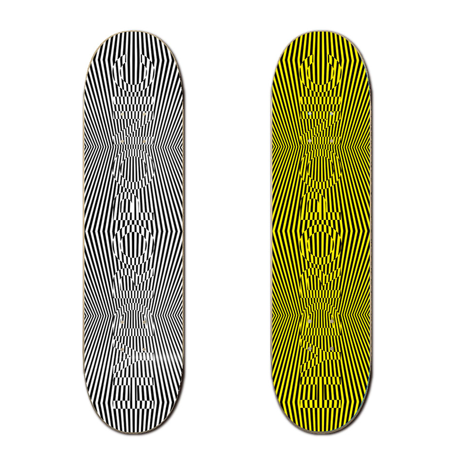 Hydropponic Skateboards Op Art