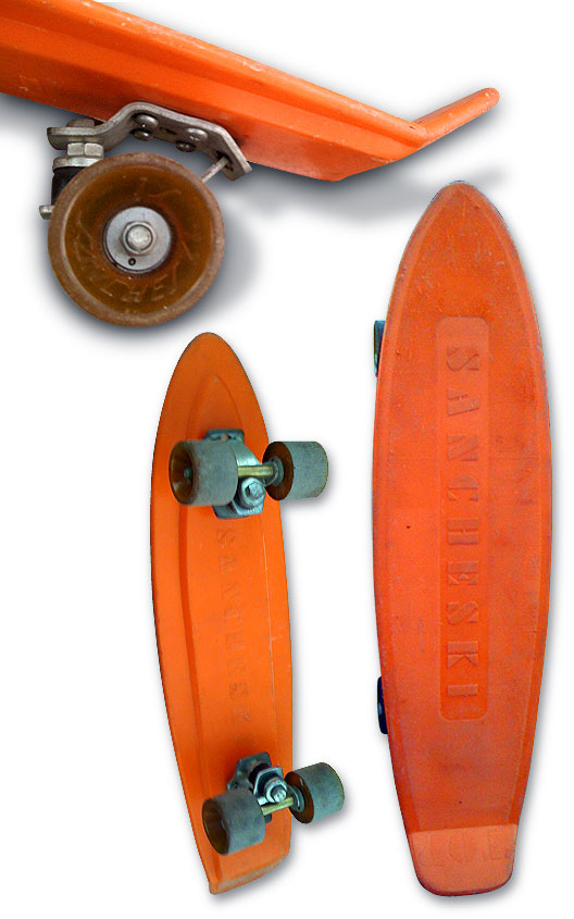 Sancheski Top naranja skateboard