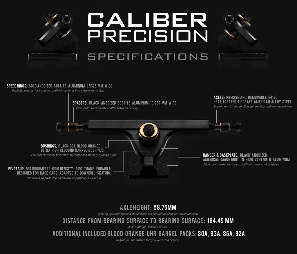 Caliber Precision Trucks Specifications