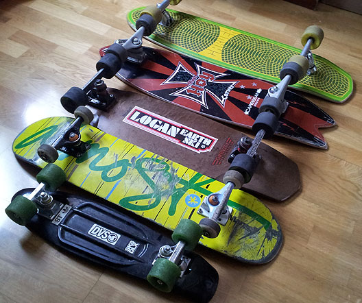 Quiver skateboard longboard