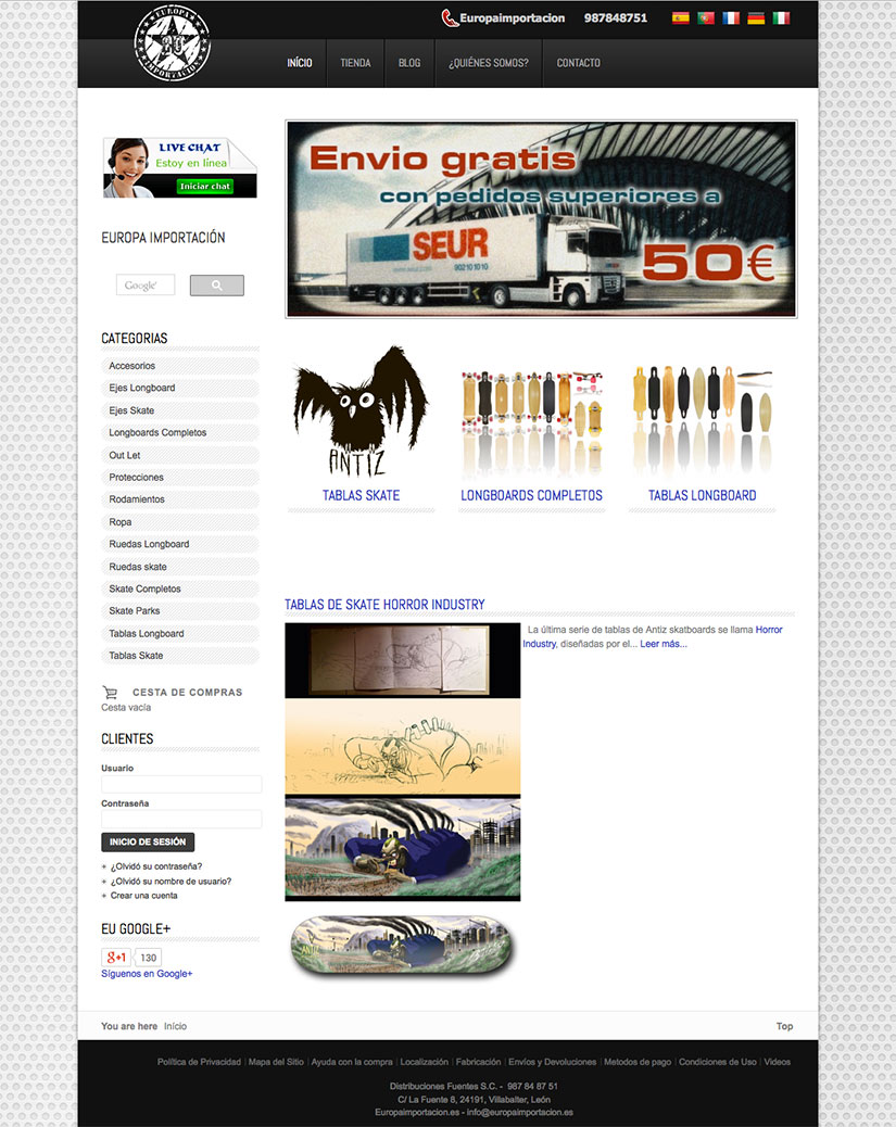 Europa Importaci?n Web