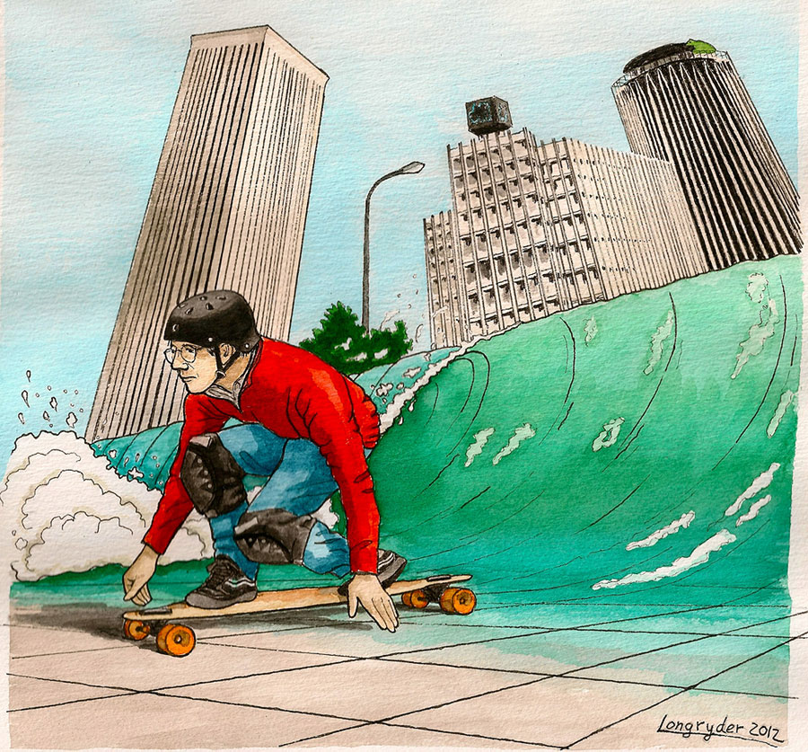 40sk8-longryder-2012 Longboard skate surf in the city
